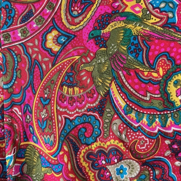 Sleeveless Silk Wool Paisley Dress, size 4 NWOT - Picture 6 of 10